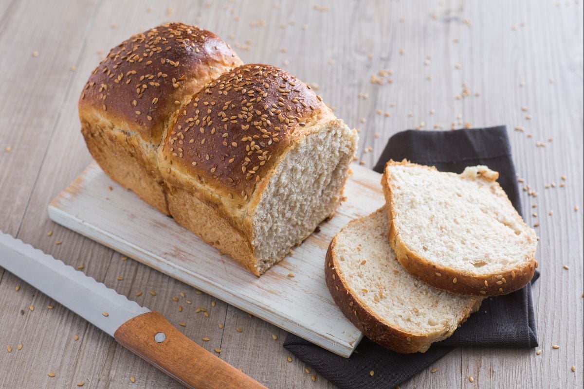 Pan brioche con semillas de lino