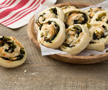 Rollos con Grana Padano y verduras