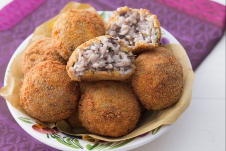 Supplí de achicoria y gorgonzola