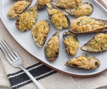 Mejillones gratinados