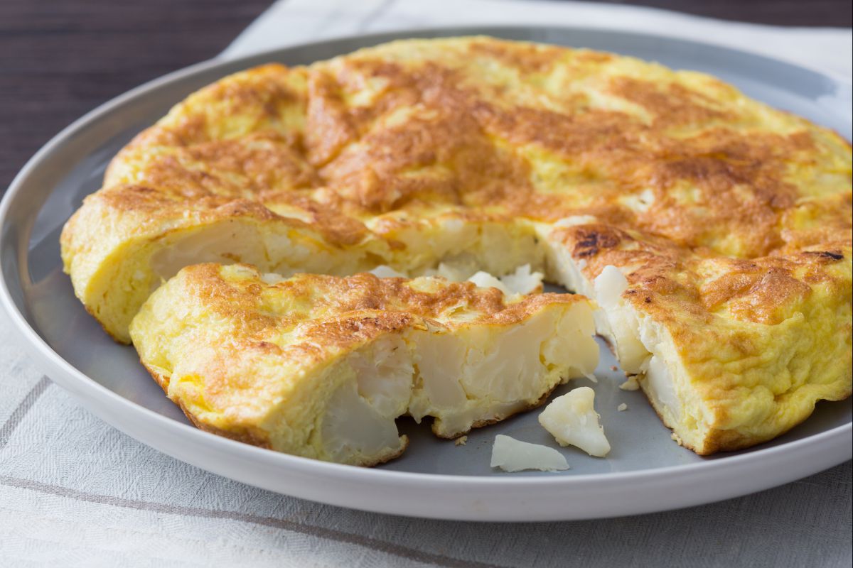 Tortilla de coliflor