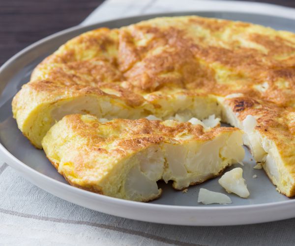 Tortilla de coliflor