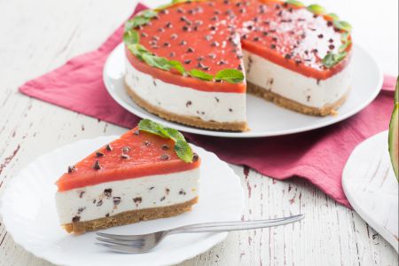 Tarta fría al hielo de melón