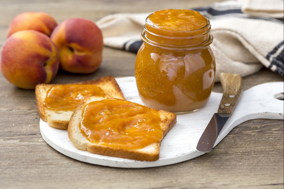Confitura de melocotón al horno