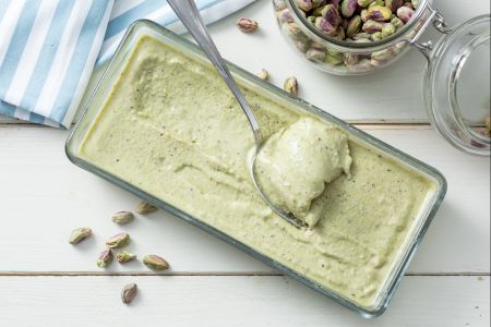 Helado de pistacho sin heladera