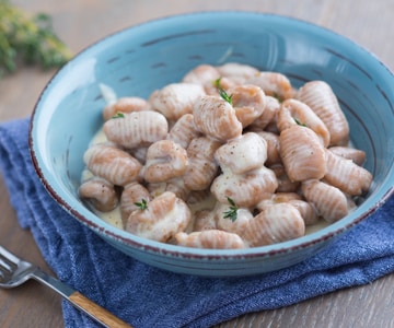 Gnocchi de espelta con crema de Grana Padano
