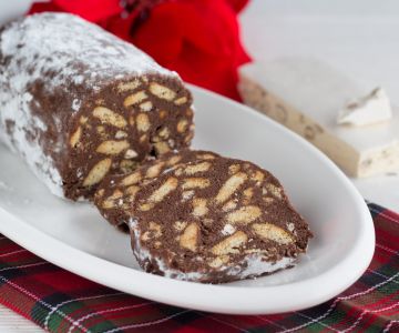 Salami de chocolate y turrón