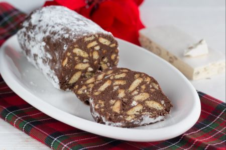 Salami de chocolate y turrón
