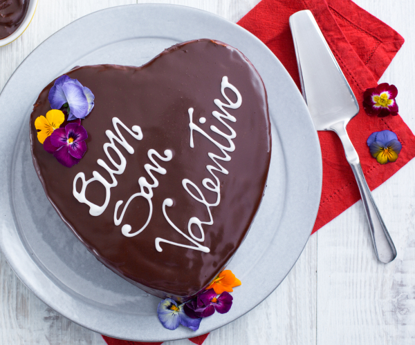 Tarta de corazón de San Valentín