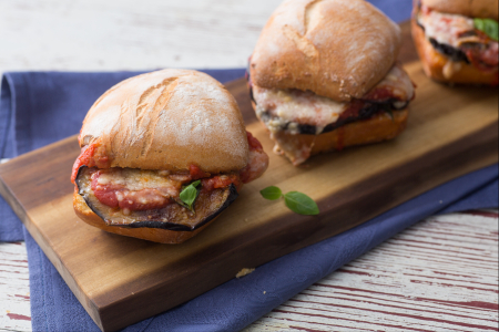 Parmigiana en el bocadillo