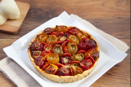 Tarta salada de pimientos