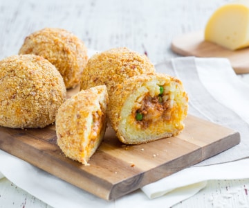 Arancini de arroz al horno