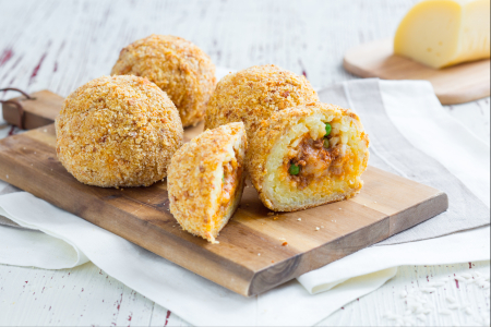Arancini de arroz al horno