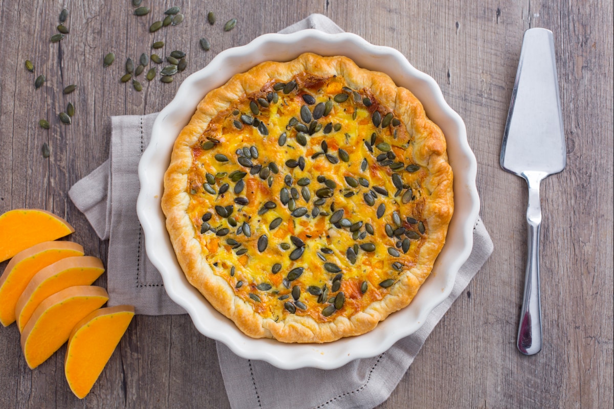 Tarta salada de calabaza