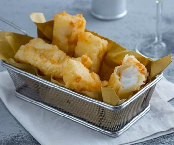 Bacalao frito a la romana (en tempura)