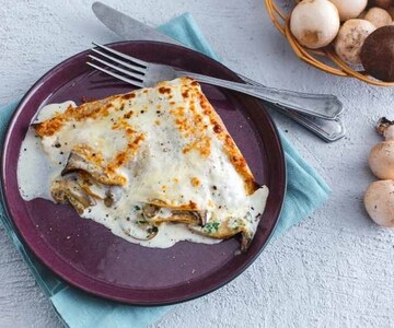 Crepas integrales con mascarpone y champiñones
