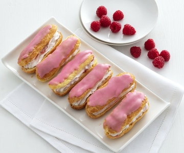 Eclair cheesecake de frambuesa
