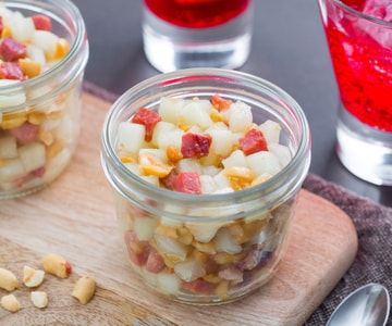 Vasitos de melón y panceta