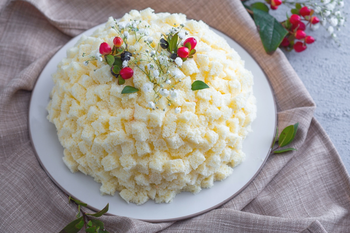 Tarta mimosa sin gluten
