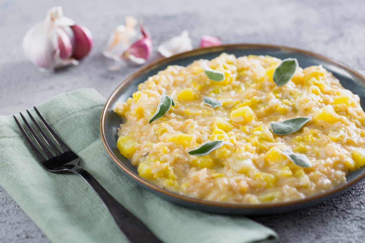 Risotto con col y patatas