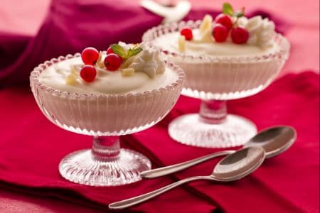 Mousse de chocolate blanco