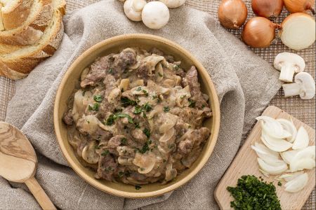 Ternera a la Stroganoff