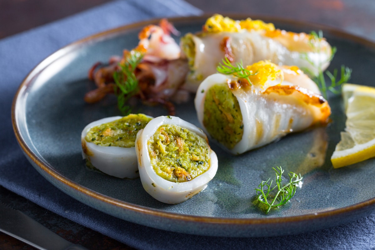 Calamares a la parrilla con limón