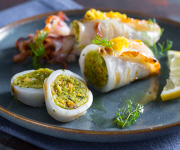 Calamares a la parrilla con limón