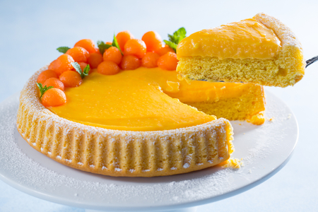Tarta blanda con crema de melón