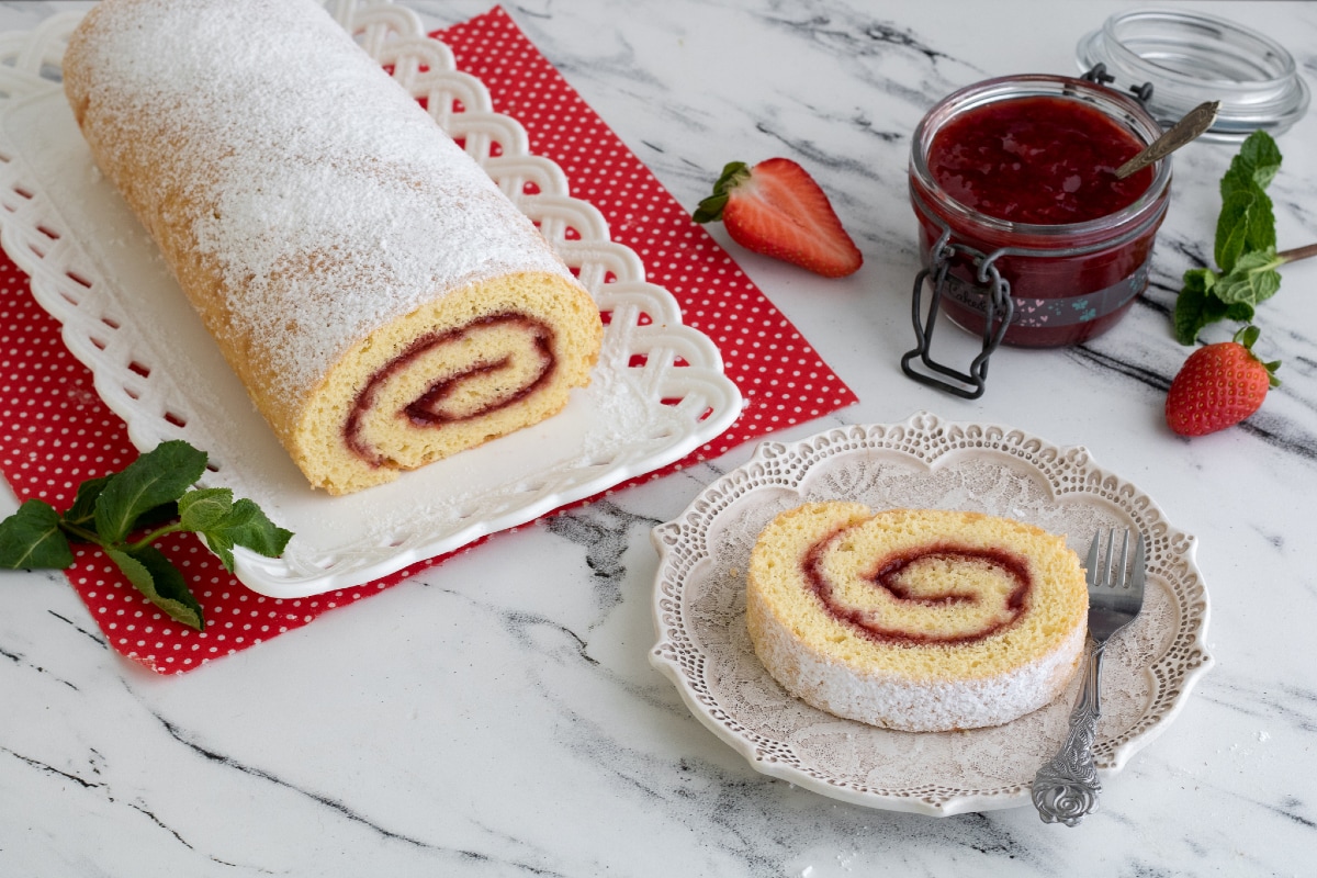 Brazo de gitano con mermelada