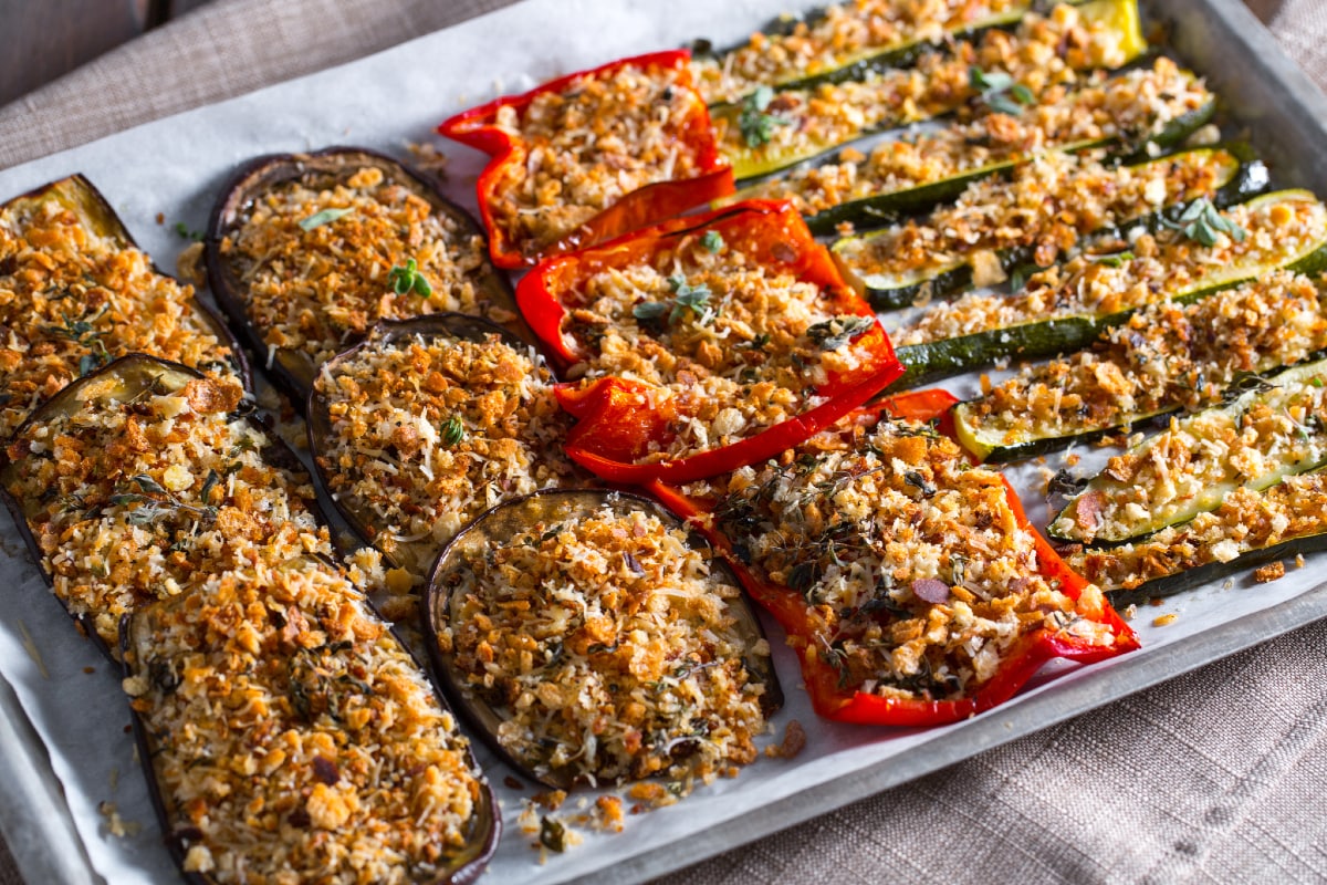 Verduras gratinadas al horno