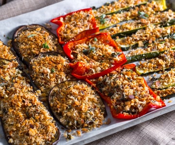 Verduras gratinadas al horno