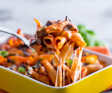 Pasta al horno con berenjenas