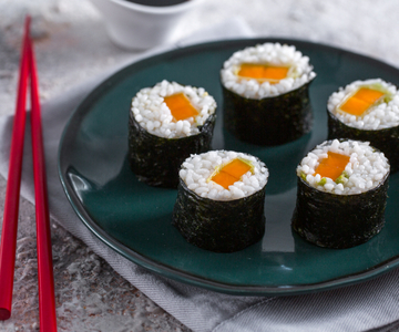 Hosomaki vegetariano casero sencillo