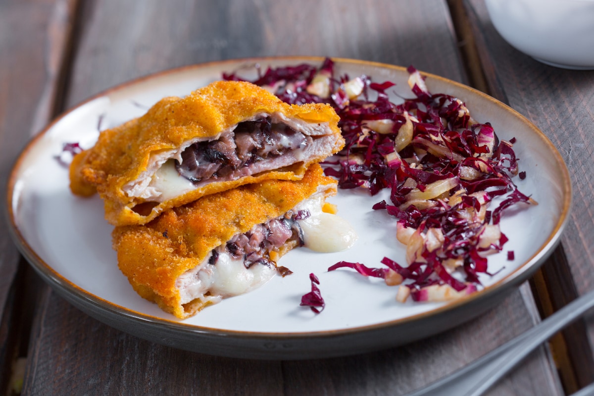 Cordon bleu con Asiago DOP y radicchio