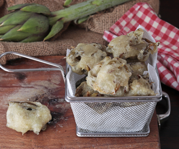 Zeppole de alcachofas