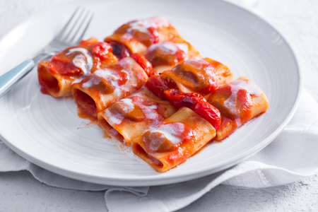 Paccheri a los 3 tomates
