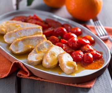 Pechuga de pollo a la naranja