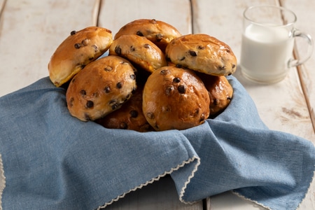 Bollos con chispas de chocolate