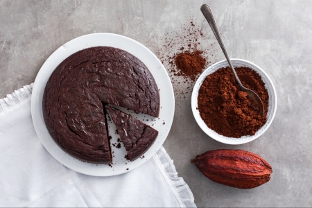 Tarta de ricotta y cacao