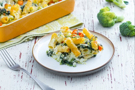Pasta al horno vegetariana