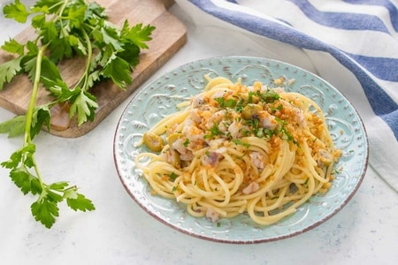 Pasta con bacalao