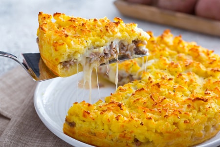 Desmenuzada de patatas y salchicha