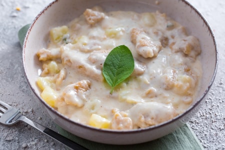 Pizzoccheri blancos de la Valtellina