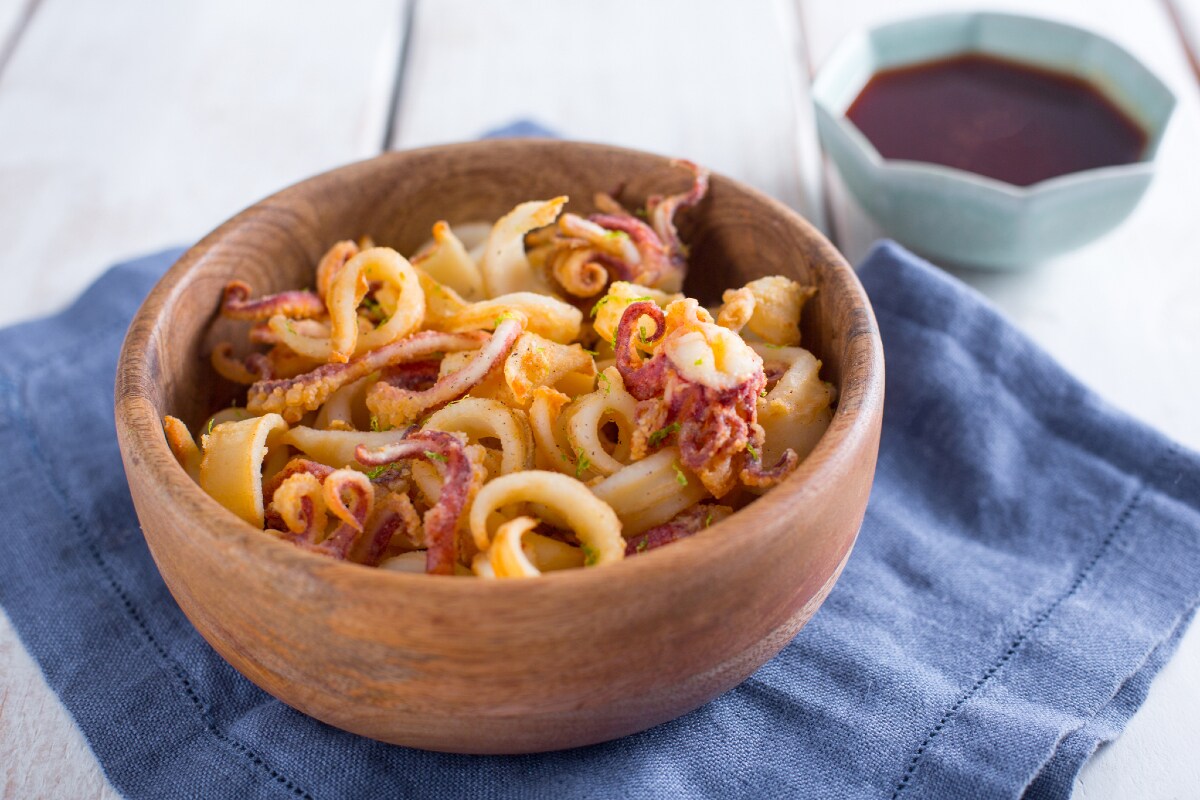 Fritura de calamares al lima