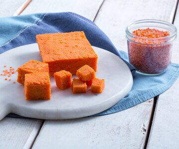 Tofu de lentejas de lentejas rojas