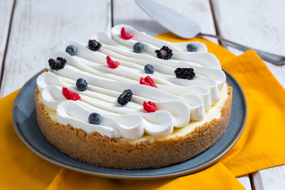 Tarta con lemon curd