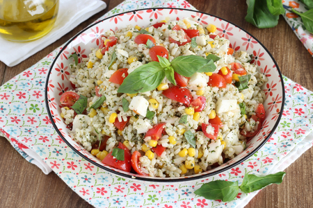 Ensalada de arroz vegetariana