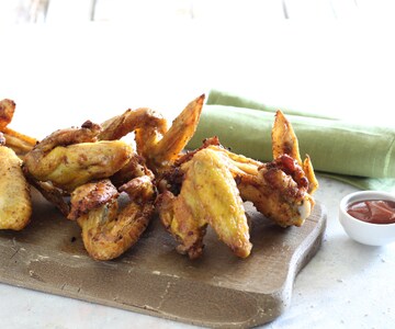 Alitas de pollo con freidora de aire