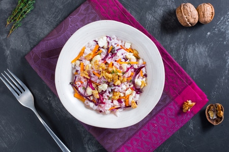 Ensalada de arroz de invierno